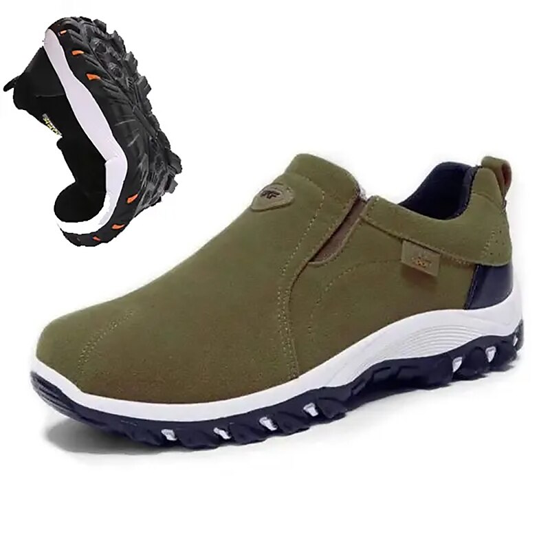 Men's Loafers & Slip-Ons Plus Size Slip-on Sneakers Classic Casual Outdoor Daily Walking Shoes Canvas Breathable Dark Grey Black Yellow Slogan Summer