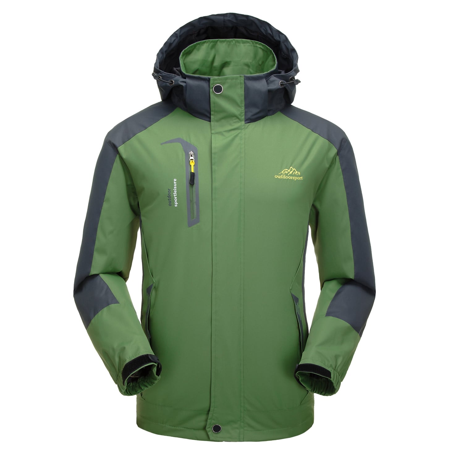 Men waterproof rain jacket gorpcore windproof raincoat sportswear outdoor hiking traveling cycling detachable hooded trench coat softshell running jackets lightweight thermal warm winter jacket