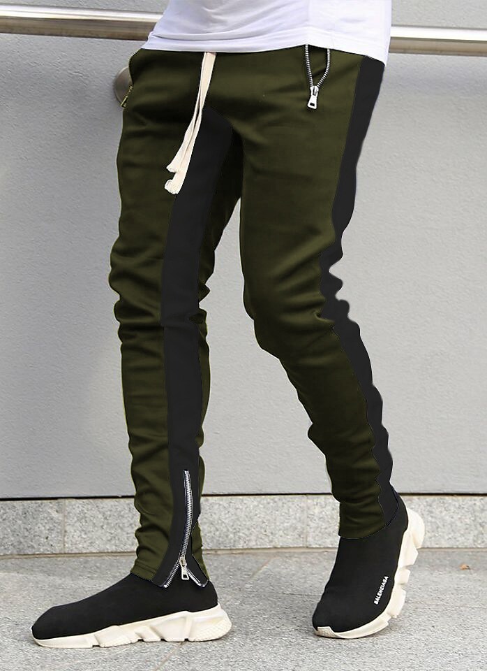 Men's Pants Sports Twill Elastic Waist Full Length Pants
