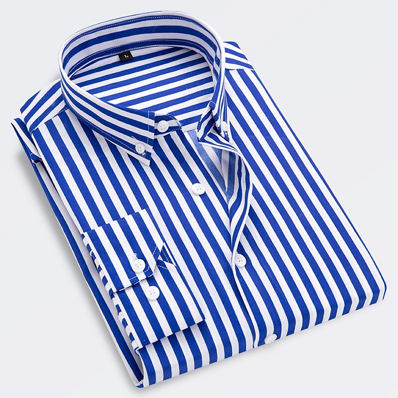 Men's shirt striped long sleeves