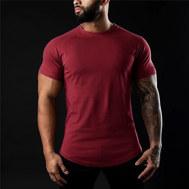 Solid Color Light Board Short Sleeve T-Shirt