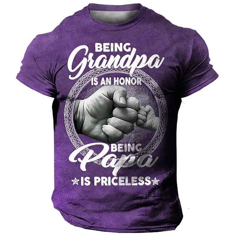 Men's Outdoor Street Casual Vintage Comfortable Breathable Soft Letter Print Short Sleeve T Shirt