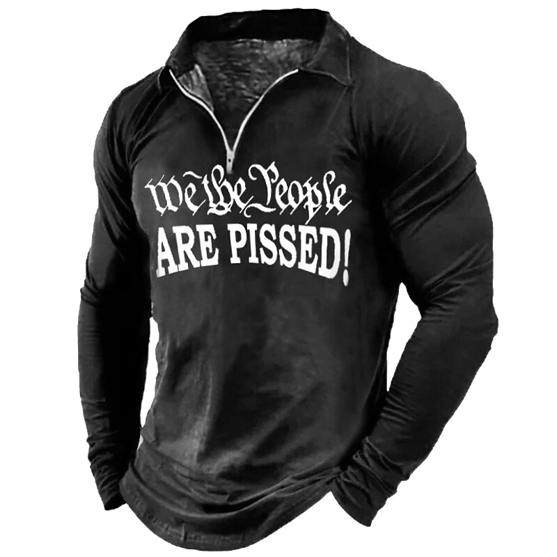 Men's Halloween Skull Vintage Henley Long Sleeve T-Shirt