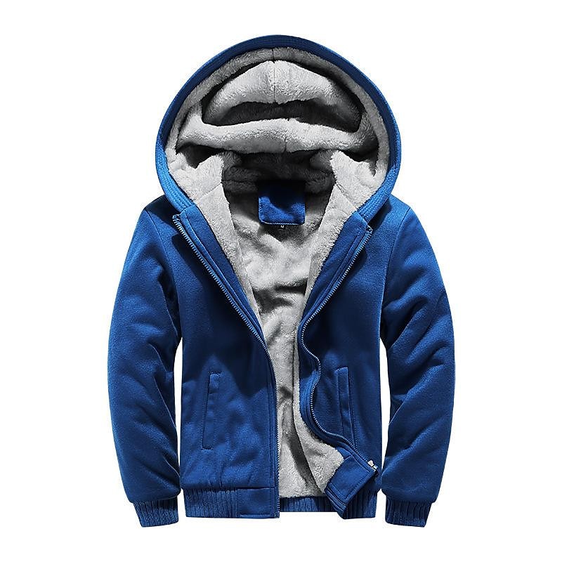 Men's sweater hooded autumn and winter men's baseball uniform men's Korean version sports fleece thickened men's jacket