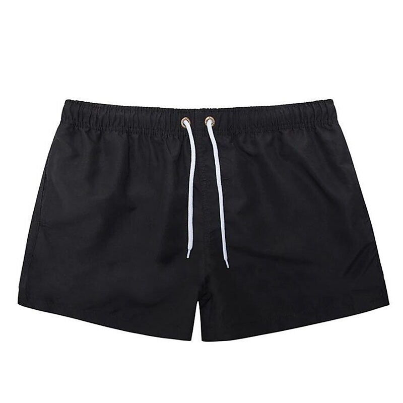 Men's Sport Runing Outdoor Pockets Drawstring Breathable Solid Color Shorts 