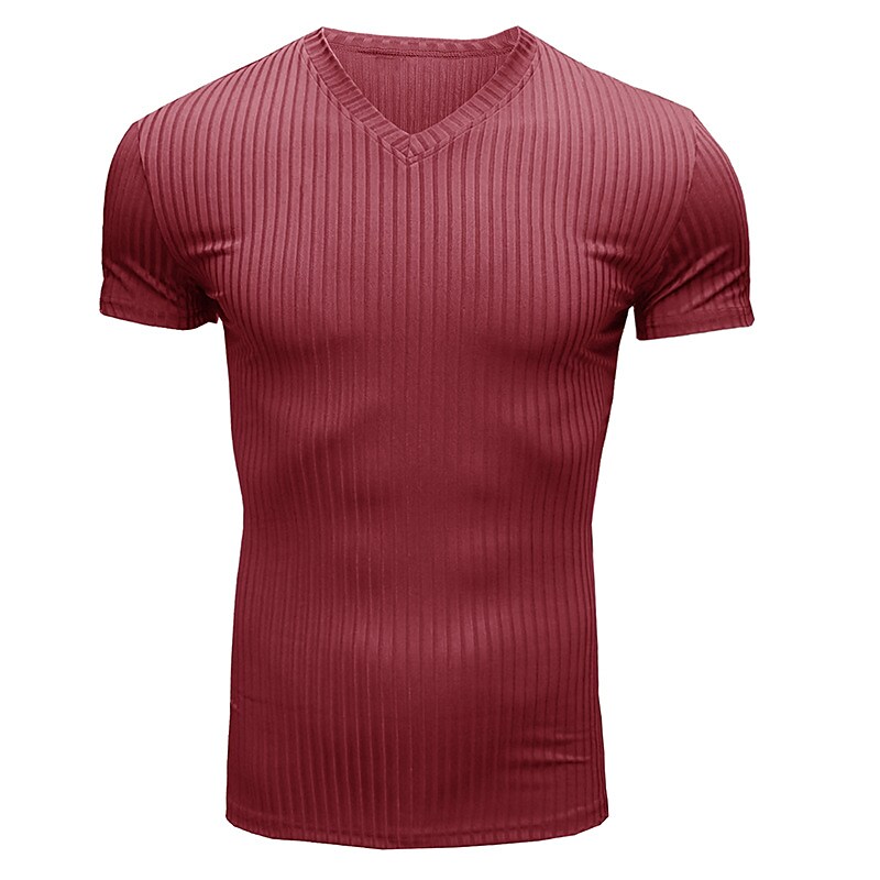 Men's Solid Color Plus Size Crew Neck Casual T-Shirt