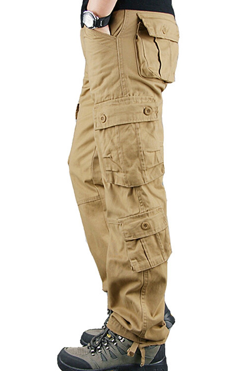 Men's Military Work Pants Hiking Cargo Pants Tactical Pants 8 Pockets 