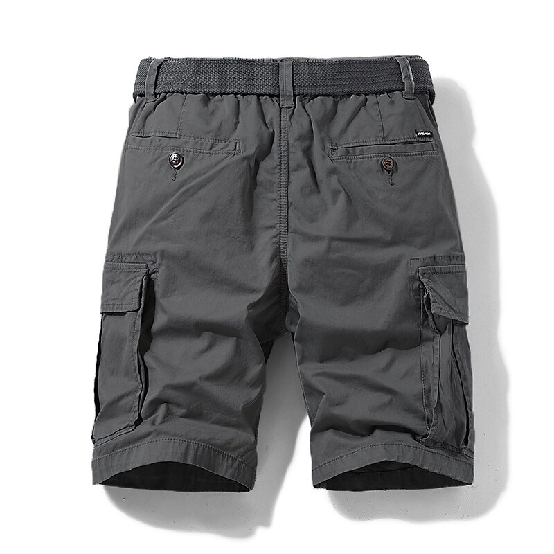 Men's  Hiking  Multi Pocket Plain Patchwork  Cargo Shorts