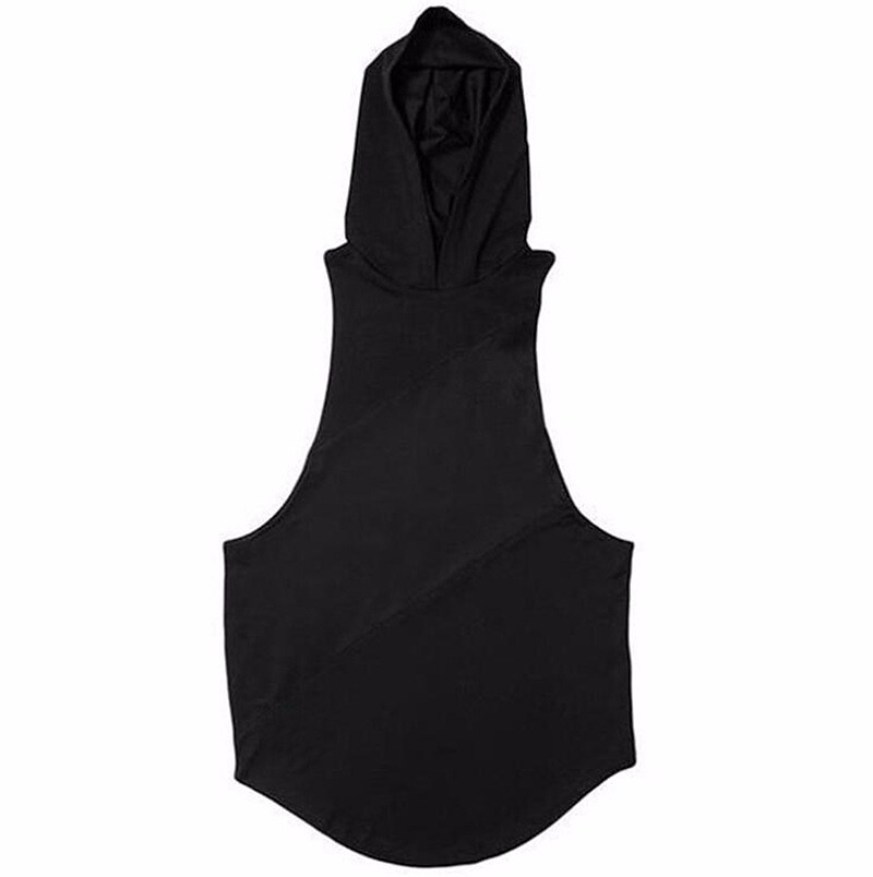Men's paneled hooded vest