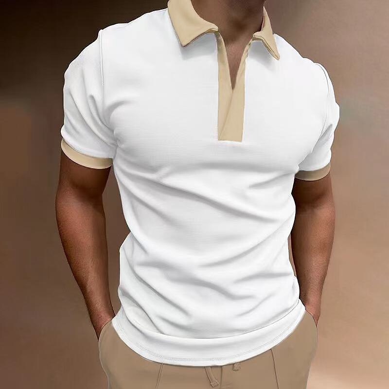 Men's Outdoor Golf Street Casual Breathable Comfortable Light Plain Short Sleeve Polo Shirt