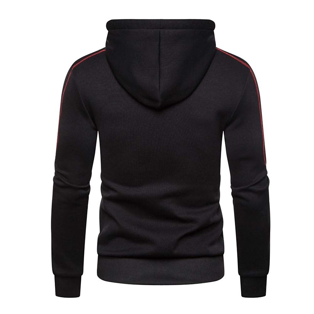 Men's Hoodie Black Army Green Light gray Red Navy Blue Hooded Color Block Fleece Cool Casual Essential Winter Clothing Apparel Hoodies Sweatshirts