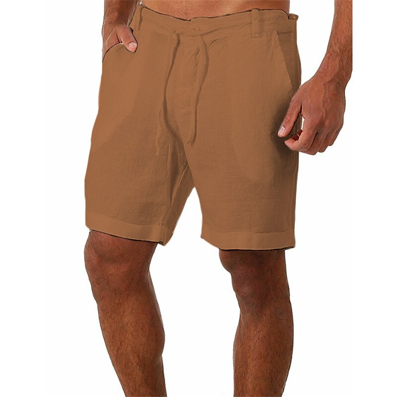 Men's Outdoor Beach Hawaiian Vacation Breathable Drawstring Comfortable Light Plain Shorts