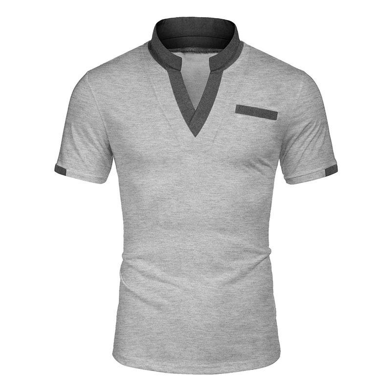 Mew solid color polo shirt color matching men's polo shirt multicolor