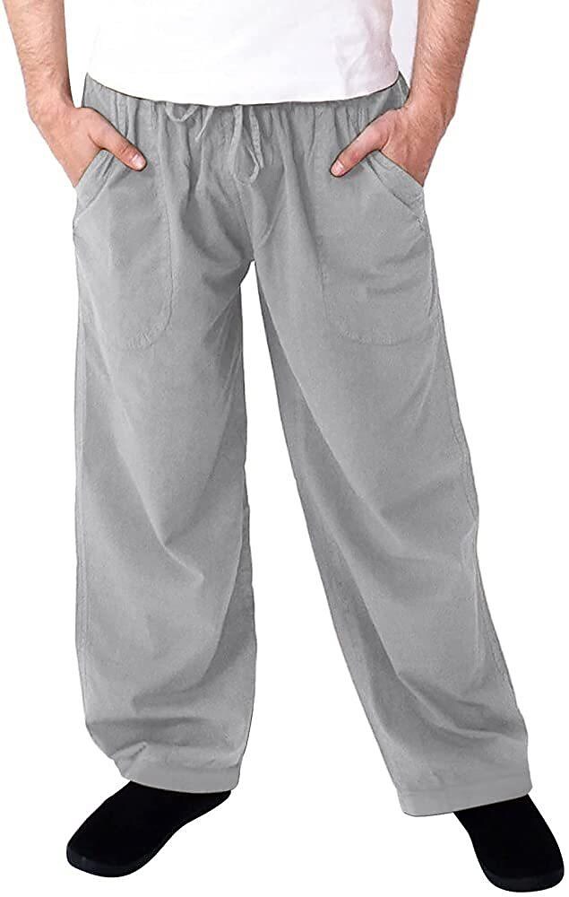 Men's Casual Drawstring Beach Pants