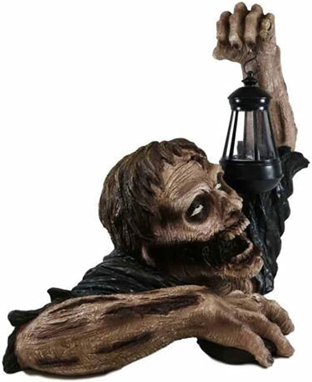 Halloween Zombie Lantern Resin Craft Ornament Outdoor Garden Decorations Horror Zombie Statue