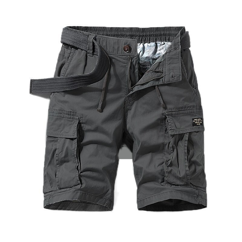 Men's  Hiking  Multi Pocket Plain Patchwork  Cargo Shorts