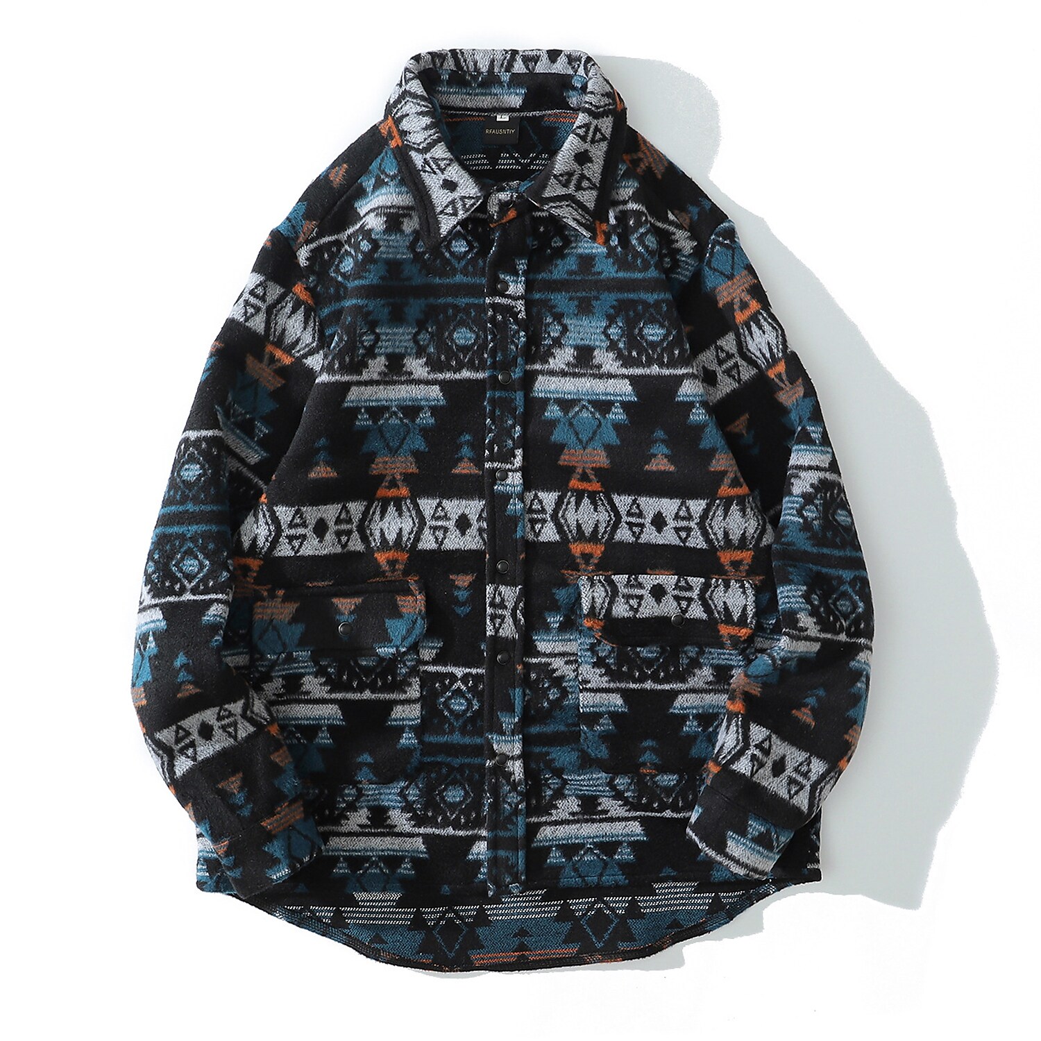 Men's Tribal Geometric Button Down Shirt