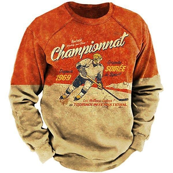  spring and autumn new men's 3d fashion american flag trend printing sweater