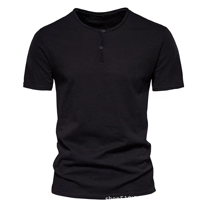 Men's Solid Henley T-Shirt