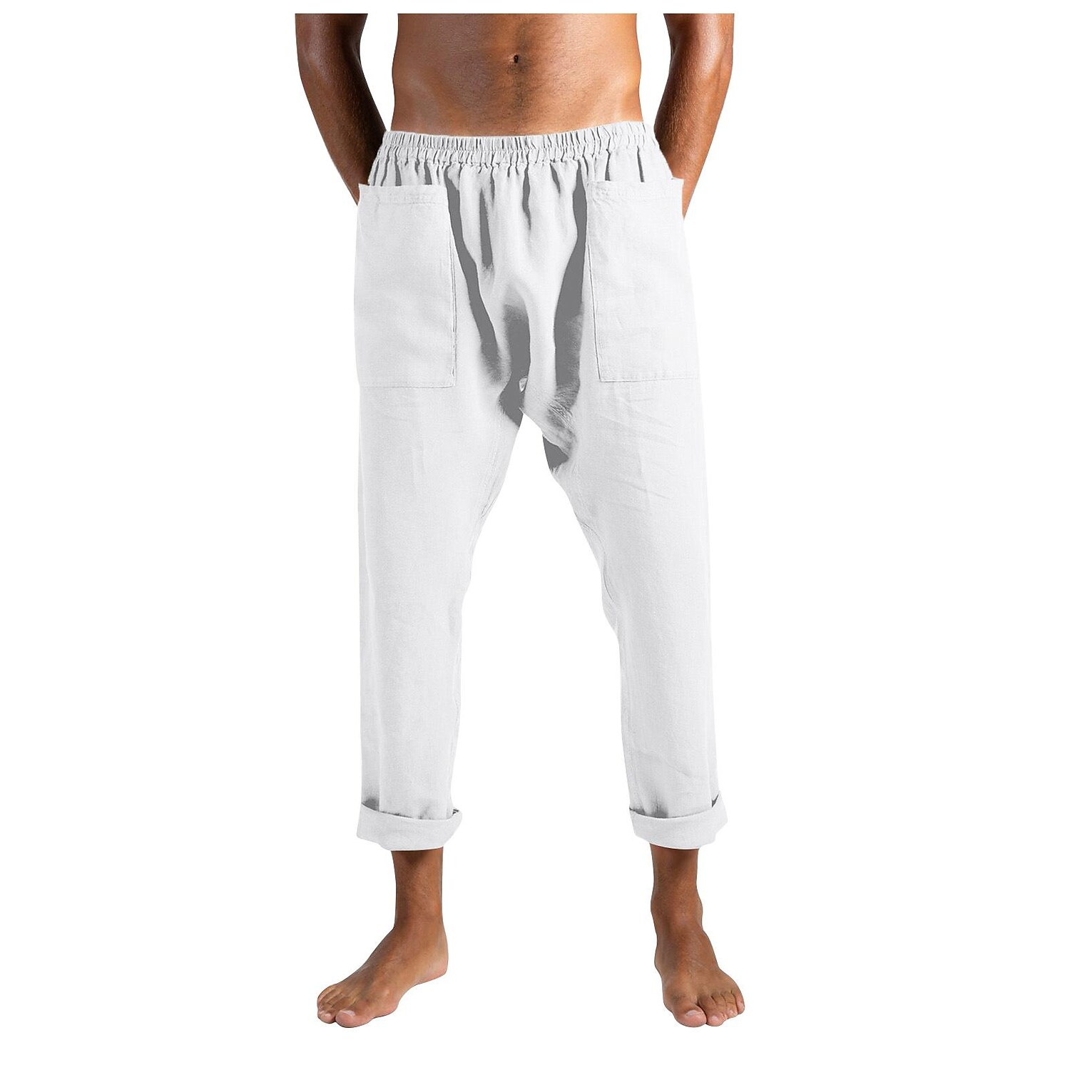 Men's Linen Pocket Patchwork Lounge Pants