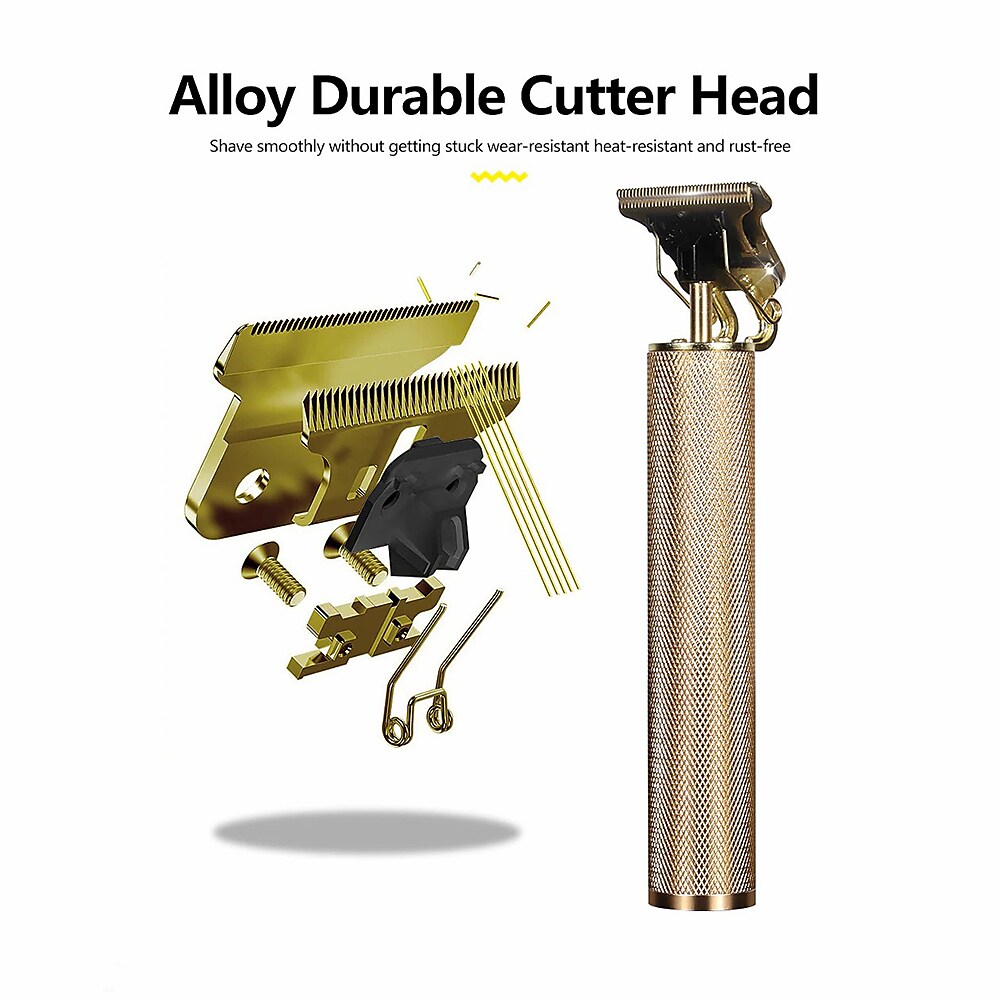 Professional Electric Hair Clippers Electric Pro Li Outliner Grooming Cordless USB Rechargeable T-Blade Hair Beard Trimmer for Men with 4 Guide Combs Haircut Machine