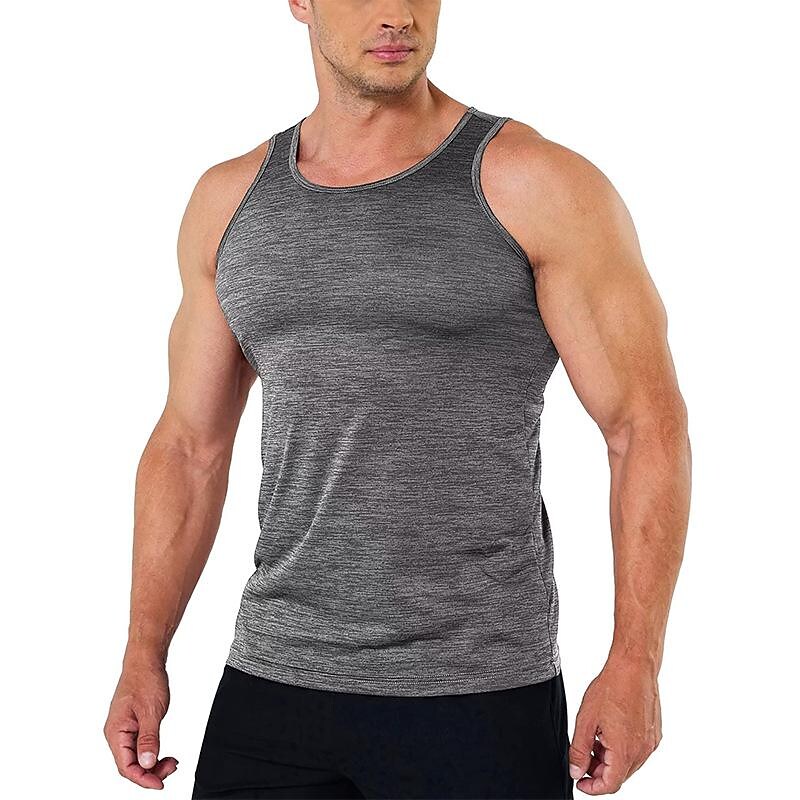 Men's Outdoor Runing Fitness Sport Wear Resistant Comfortable Breathable Solid Color Sleeveless Vest