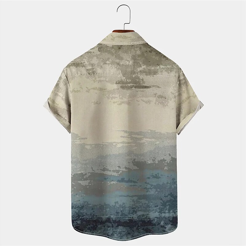 Men's  Palm Tree Turndown Button-Down Short Sleeves Hawaiian Shirt 