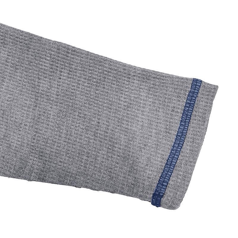 2023 Men'S Long-Sleeved Knitted Waffle Henley Shirt