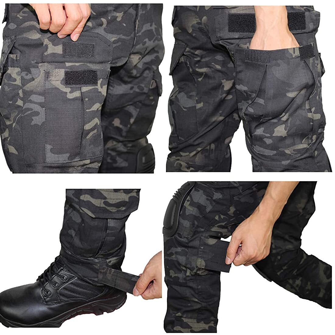 Men's Cargo Pants Work Pants Tactical Pants Military Camo Outdoor Rips