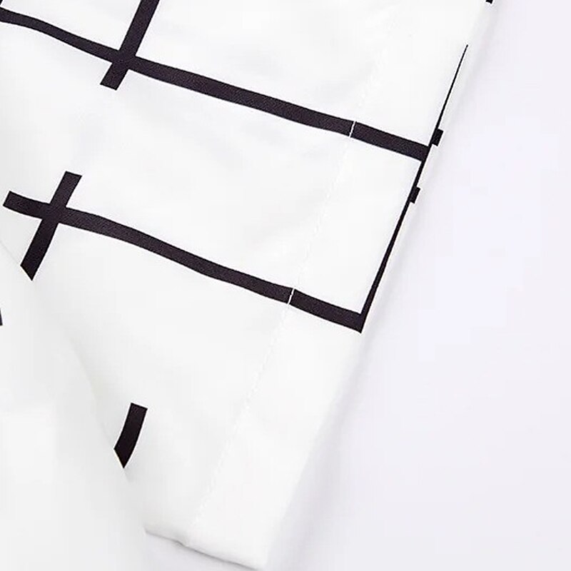 Men's Shirt Graphic Prints Geometry Cuban Collar Black White Blue Outdoor Casual Short Sleeve Print Clothing Apparel Sports Fashion Streetwear Designer