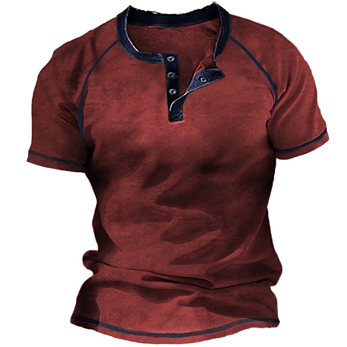 Men's Henley Shirt T shirt Tee Cool Shirt Plain Henley Street Vacation Short Sleeves Clothing Apparel Designer Basic Modern Contemporary