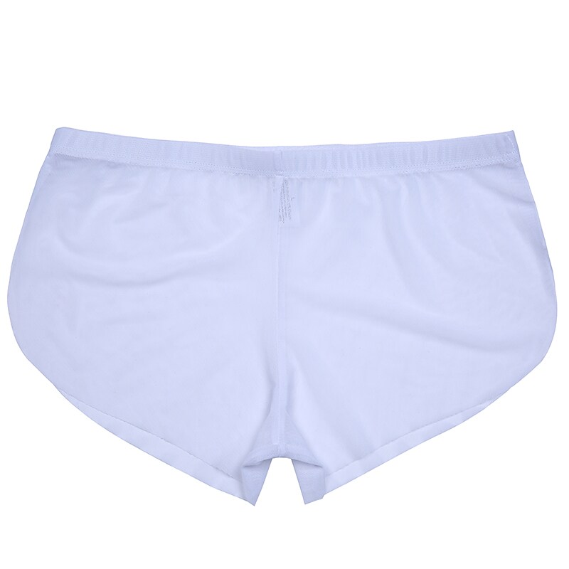 Men's Mesh Sexy Pure Color Stretchy Low   Boxers Underwear 
