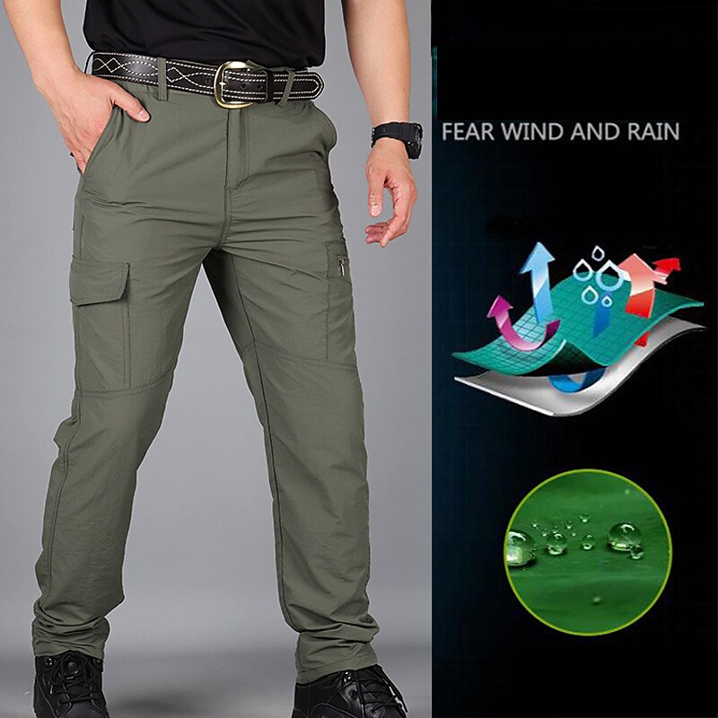 Men's Waterproof  Ripstop Quick Dry Outdoor Hiking Cargo Pants