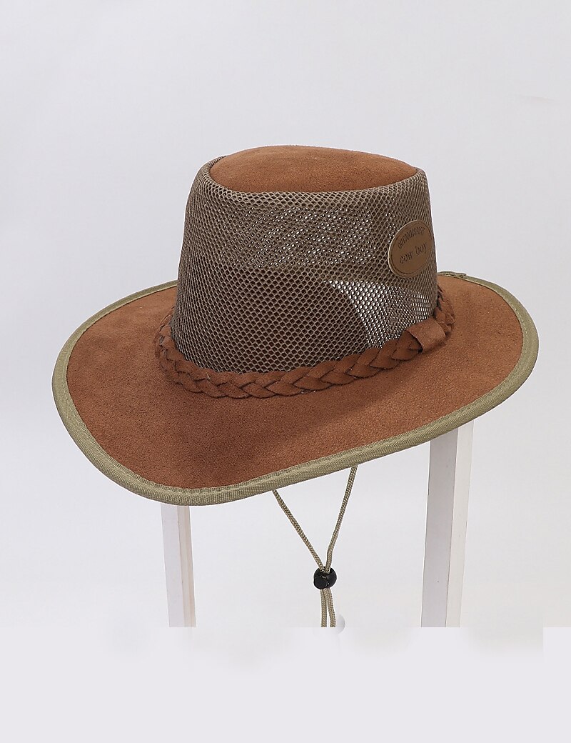 Men's Soaker Safari Gambler Beach Polycotton Mesh Wide Brim Stylish Outdoor  Plain Sunscreen Sun Hat 
