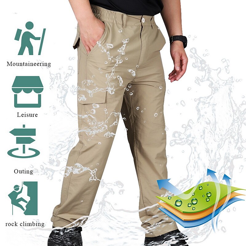 Men's Waterproof  Ripstop Quick Dry Outdoor Hiking Cargo Pants