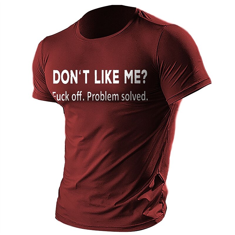 Men's T shirt Tee Graphic Tee Cool Shirt Graphic Prints Funny Letter Print Crew Neck Hot Stamping Street Vacation Short Sleeves Clothing Apparel 100% Cotton Designer Basic Modern Contemporary