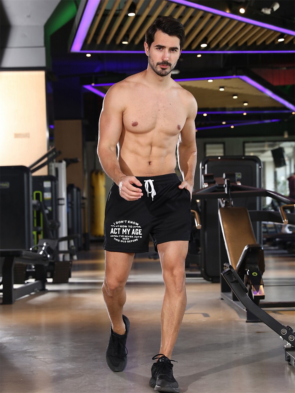 Men's Running Gym Drawstring Side Pockets  Athletic  Breathable Soft Quick Dry Shorts