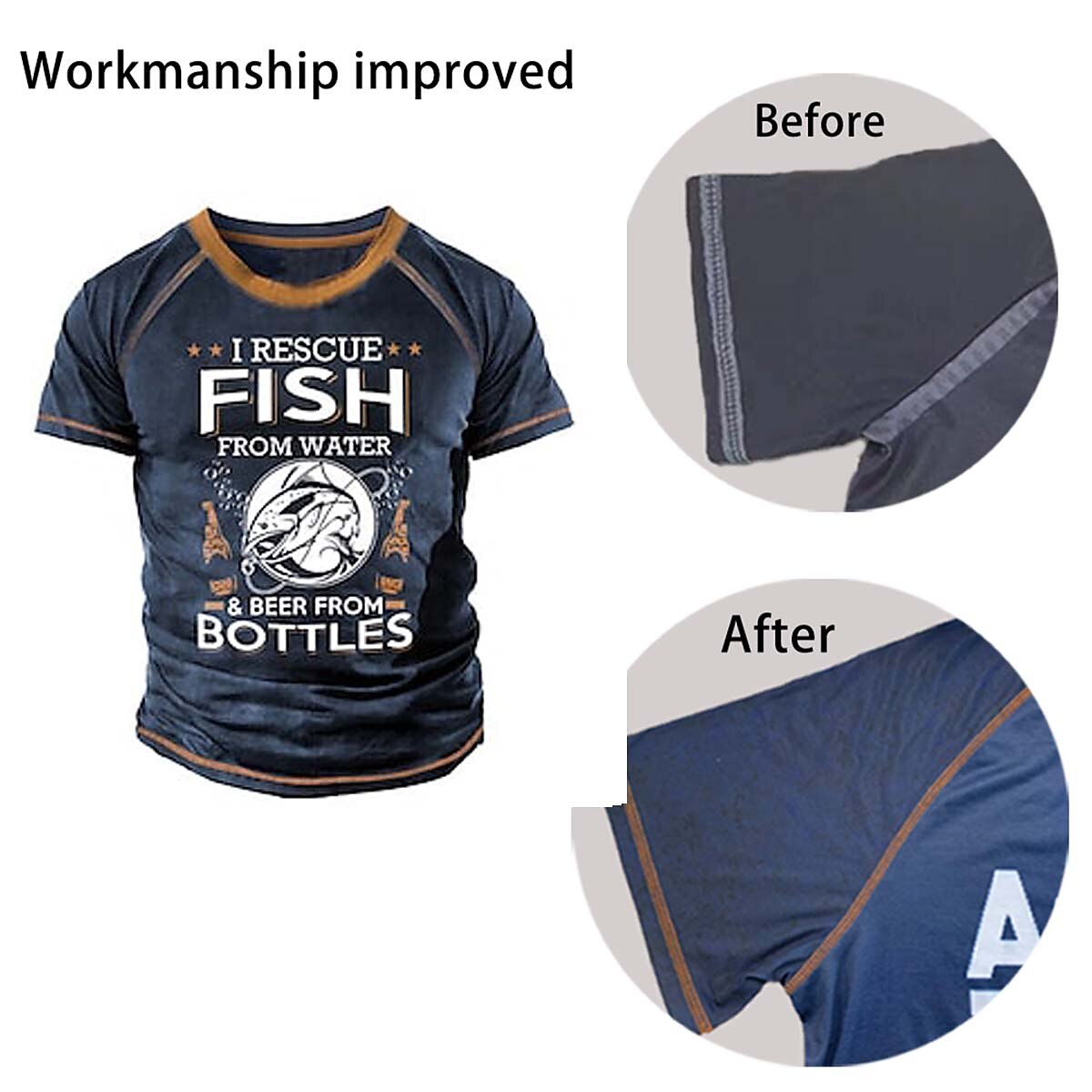 Men's Outdoor Fashion Street Casual Comfortable Breathable Soft Print Short Sleeves T Shirt