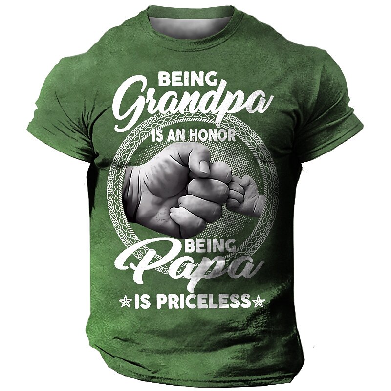 Men's Outdoor Street Casual Vintage Comfortable Breathable Soft Letter Print Short Sleeve T Shirt