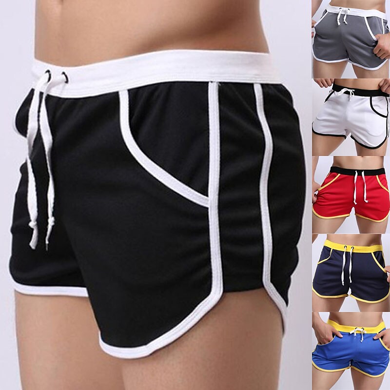 Men's 3 inch  Elastic Waist Color Block Comfort Breathable Sports Outdoor Swim Shorts