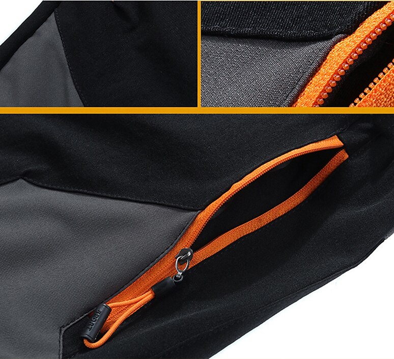 Men's Cargo Pants Hiking Pants Work Pants Trousers Safari Outdoor Pants Water Resistant Windproof Quick Dry Stretch 3 Zipper Pocket Elastic Waist Bottoms Black Khaki Army Green Climbing