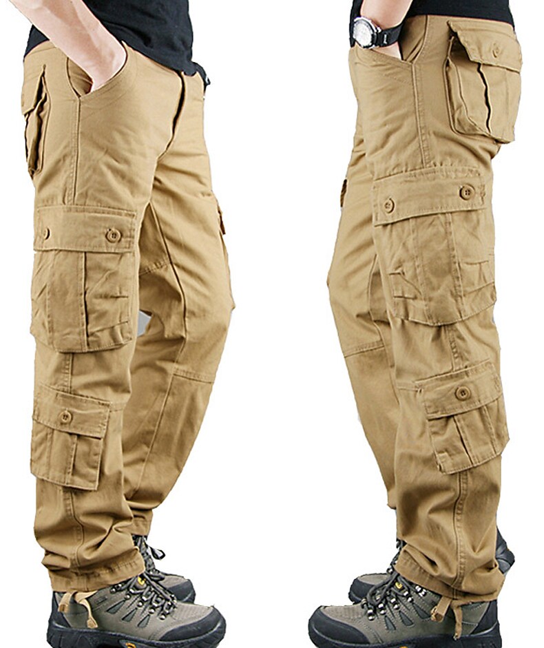 Men's Military Work Pants Hiking Cargo Pants Tactical Pants 8 Pockets 