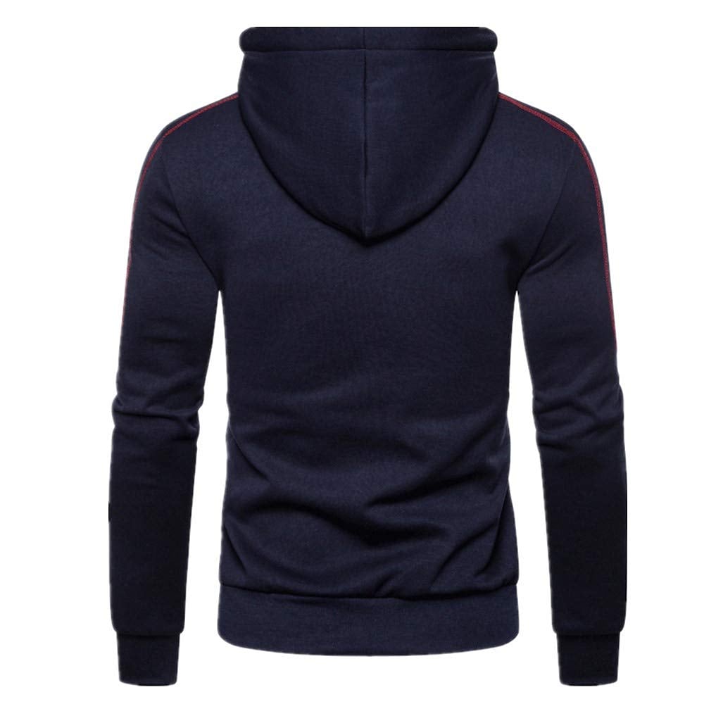 Men's Hoodie Black Army Green Light gray Red Navy Blue Hooded Color Block Fleece Cool Casual Essential Winter Clothing Apparel Hoodies Sweatshirts