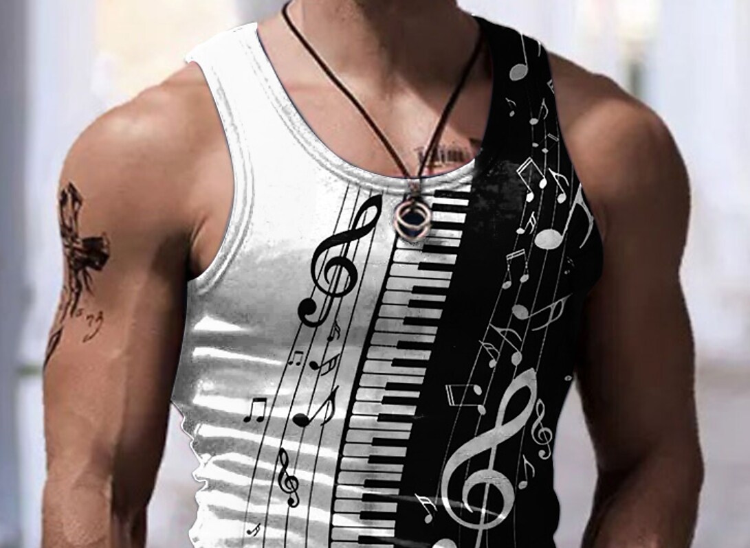 Men's  Crew Neck  Casual  Sleeveless Undershirt 