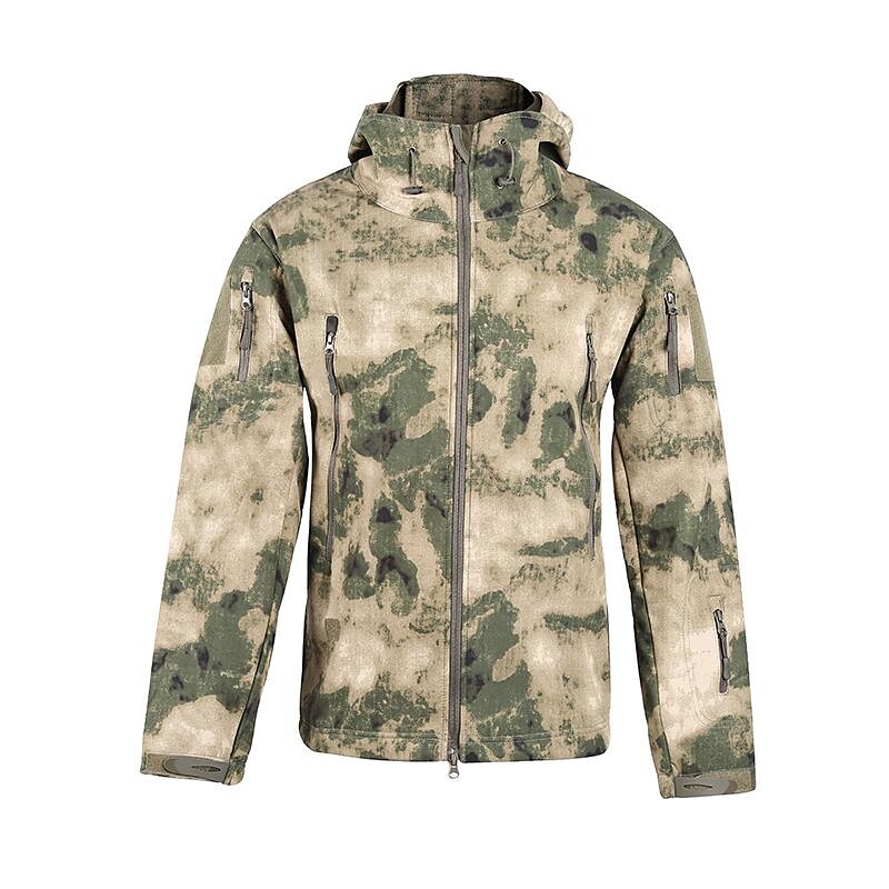 men's fleece waterproof overalls wholesale riding mountaineering soft shell camouflage clothing tactical outdoor camouflage jacket