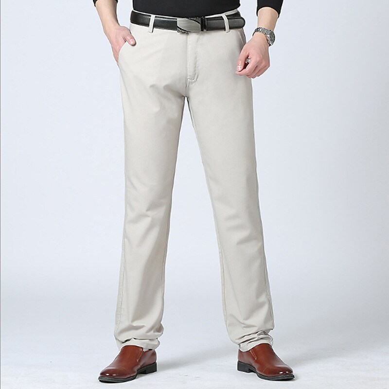 Men's Straight Leg Plain Comfort Breathable Sports Stylish High Waist 