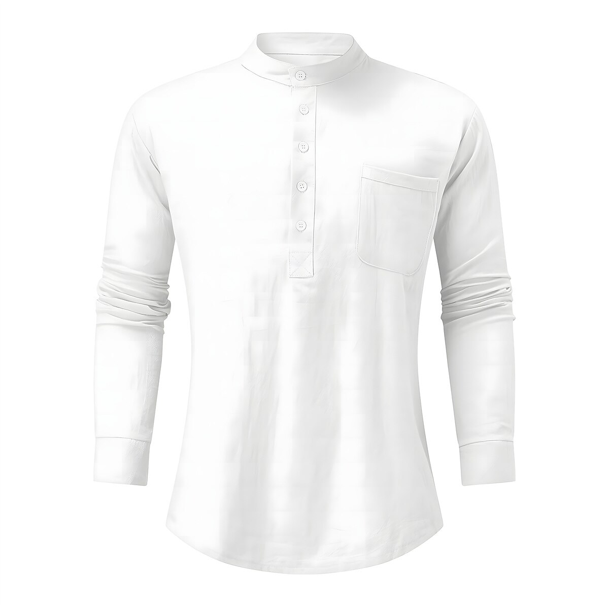 Men's Outdoor Beach Street Casual Breathable Comfortable Light Plain Long Sleeve Shirt