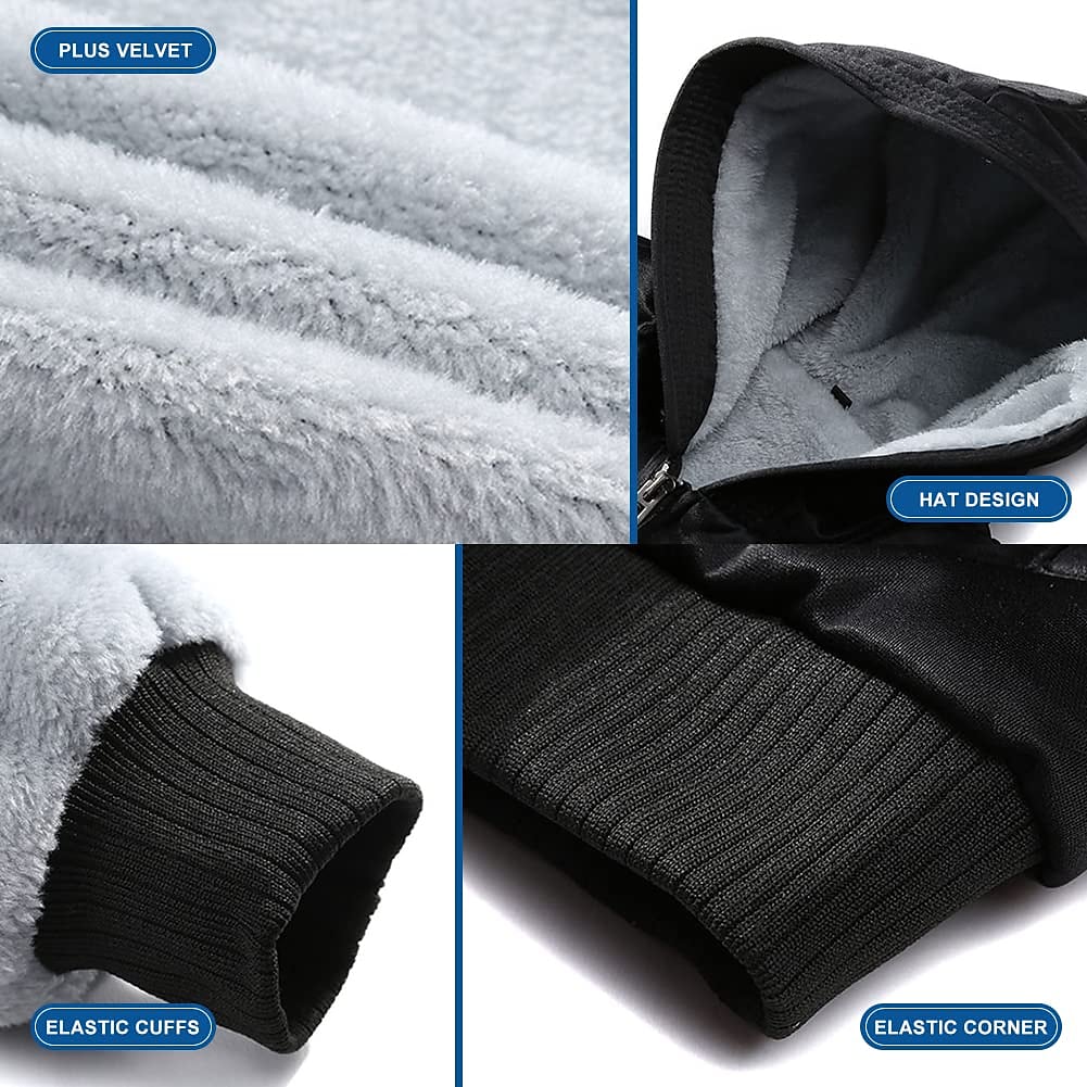 Men's sweater hooded autumn and winter men's baseball uniform men's Korean version sports fleece thickened men's jacket