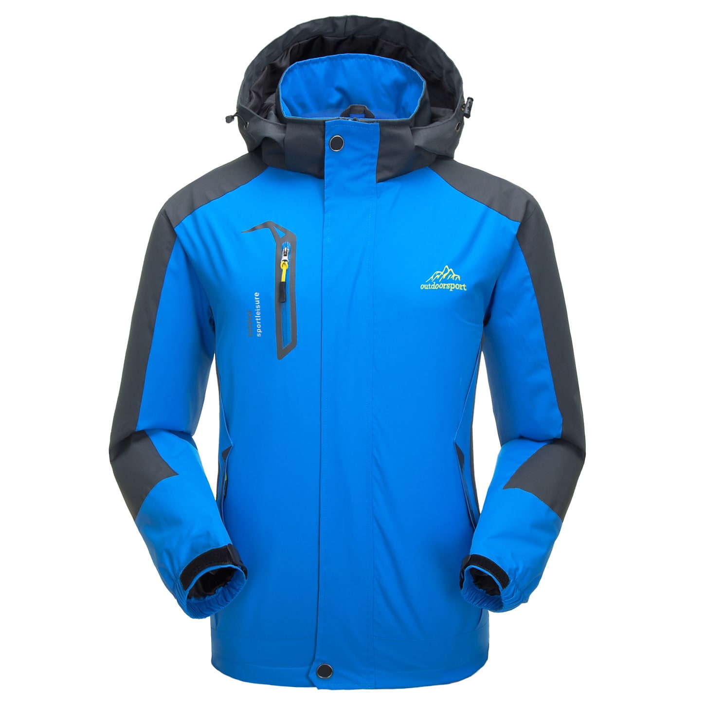 Men waterproof rain jacket gorpcore windproof raincoat sportswear outdoor hiking traveling cycling detachable hooded trench coat softshell running jackets lightweight thermal warm winter jacket