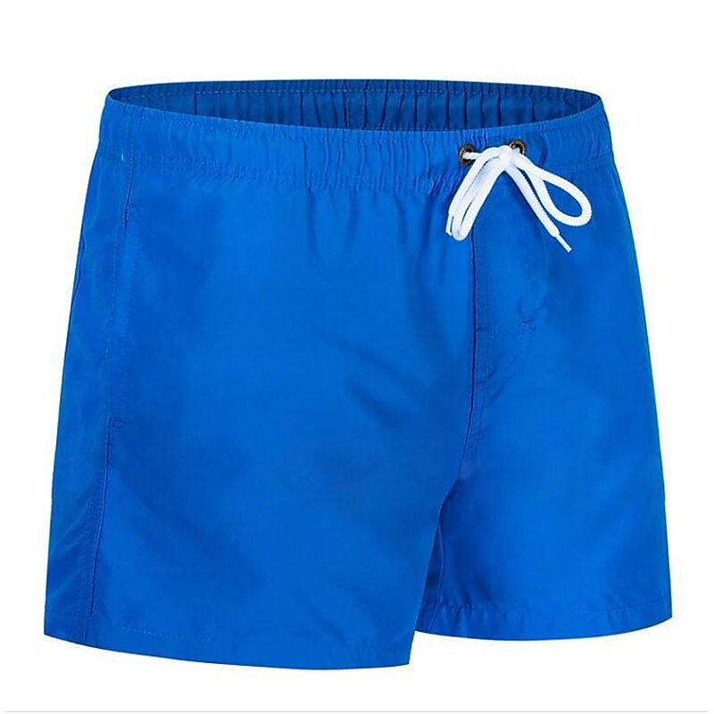 Men's Sport Runing Outdoor Pockets Drawstring Breathable Solid Color Shorts 